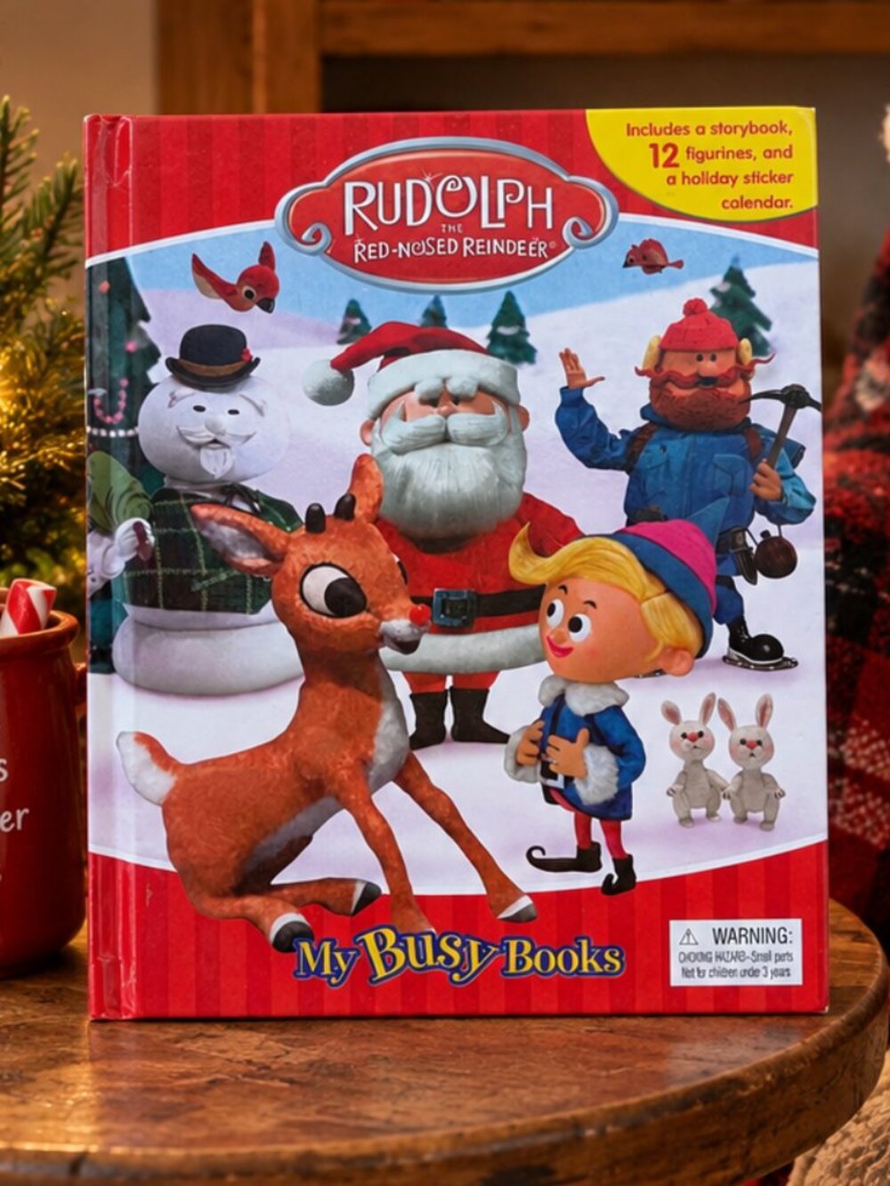 Rudolph the Red-Nosed Reindeer My Busy Books Storybook 12 Figures Sticker Advent